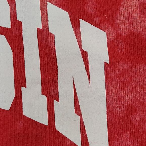 Vintage 80s Wisconsin Shirt Large 21x28 Bleached - Picture 9 of 12